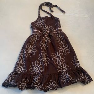 Rare, too! Brown Floral Dress. Size 5